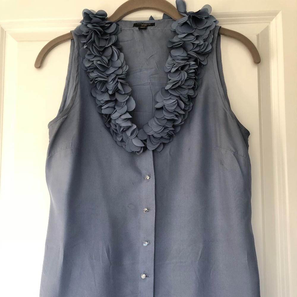 Ann Taylor Silk Sleeveless Blouse